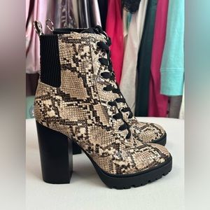 Steve Madden Punk Rock Snakeskin Boots Size 7